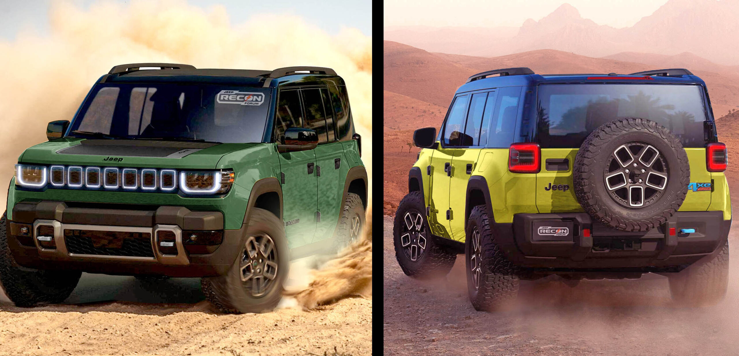 Jeep Recon EV Previewed in More Colors ? | Jeep Wrangler Forums (JL / JLU)  - Rubicon, Sahara, Sport, 4xe, 392 